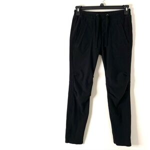 James Perse Standard Black Jogger Pants Structured Drawstring Elastic Waist